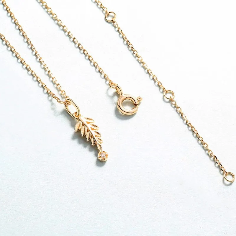 Mặt Dây Chuyền Bạc Nữ Mạ Vàng đính đá Cành Ô Liu LILI 938851 3