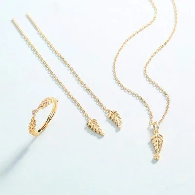 Mặt Dây Chuyền Bạc Nữ Mạ Vàng đính đá Cành Ô Liu LILI 938851 4