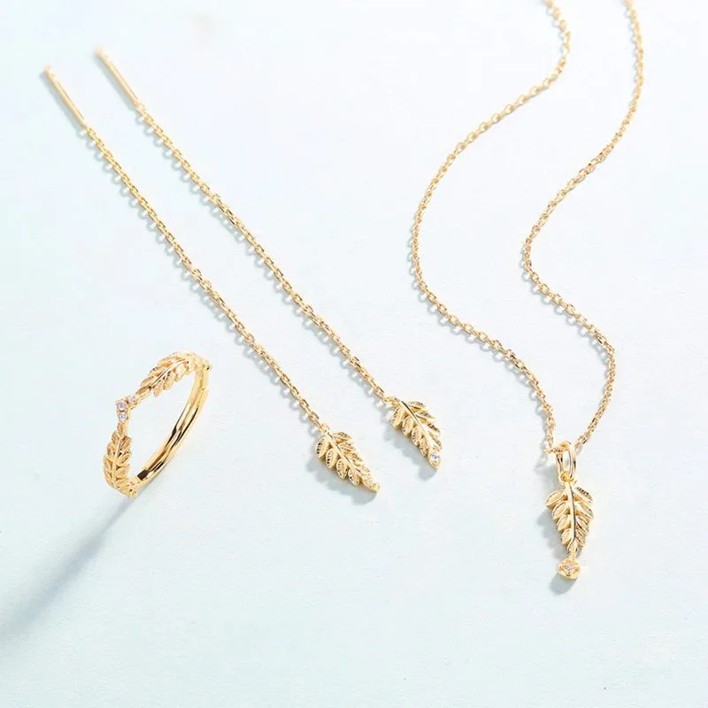 Mặt Dây Chuyền Bạc Nữ Mạ Vàng đính đá Cành Ô Liu LILI 938851 4