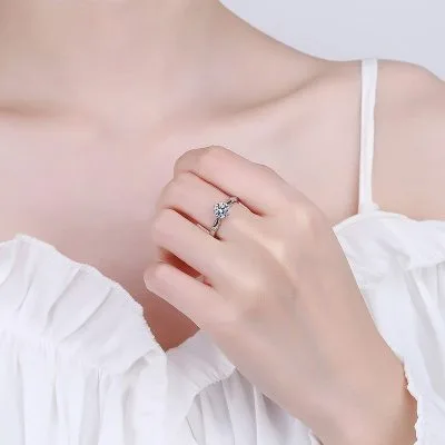 Nhẫn Bạc Nữ Mạ Bạch Kim đính đá CZ Royal LILI 424258 12