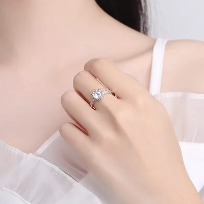Nhẫn Bạc Nữ Mạ Bạch Kim đính đá CZ Hình Vương Miện Nữ Hoàng Miracle LILI 569815 10
