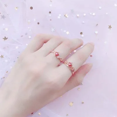 Nhẫn Bạc Nữ Mạ Vàng đính đá CZ Anime Princess LILI 773597 10