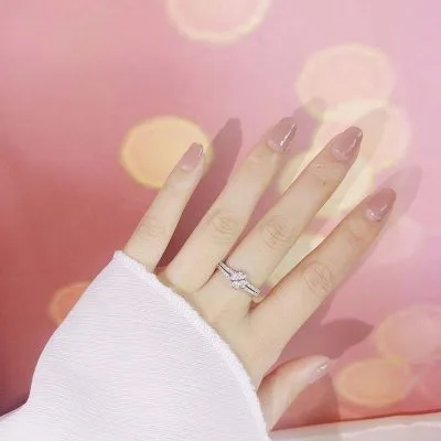 Nhẫn Bạc Nữ Mạ Vàng đính đá CZ Cỏ 4 Lá LILI 372838 2