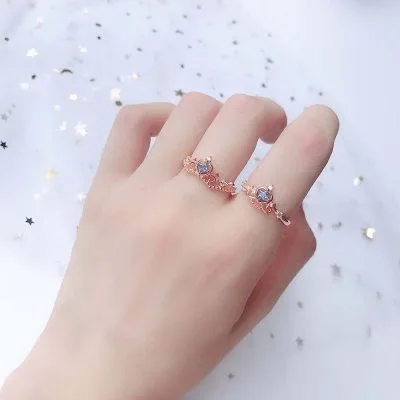 Nhẫn Bạc Nữ Mạ Vàng đính đá CZ Hình Vương Miện Nữ Hoàng LILI 681979 10