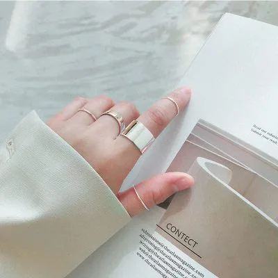 Nhẫn bạc nữ trơn mạ vàng Moon LILI_314919_10