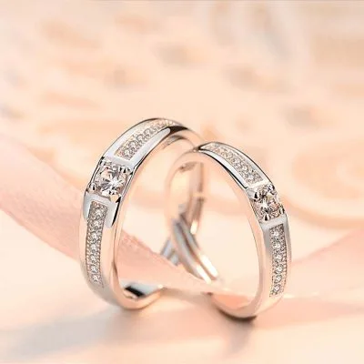 Nhẫn đôi Bạc đính đá CZ Infinity Love LILI 524371 10