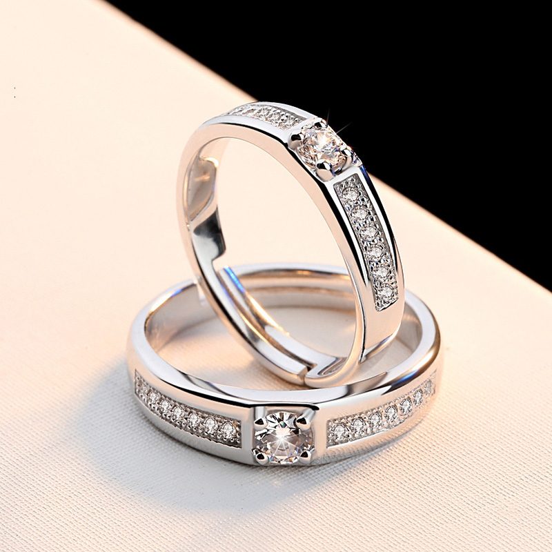 Nhẫn đôi bạc đính đá CZ Infinity Love LILI_524371_3