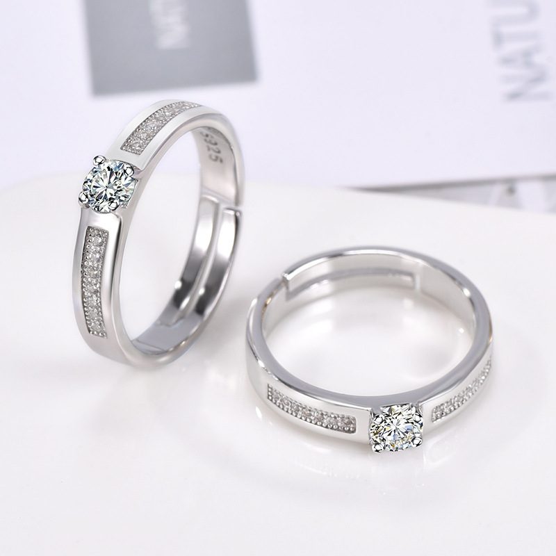 Nhẫn đôi bạc đính đá CZ Infinity Love LILI_524371_6