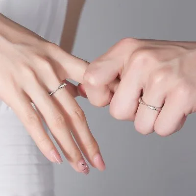 Nhẫn đôi Bạc Khắc Tên Chữ Theo Yêu Cầu đính đá CZ Vô Cực Couple LILI 163118 12