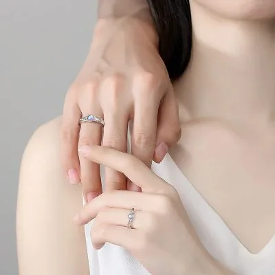 Nhẫn đôi bạc mạ bạch kim thiên thần và ác quỷ Steel Heart LILI_137232_11