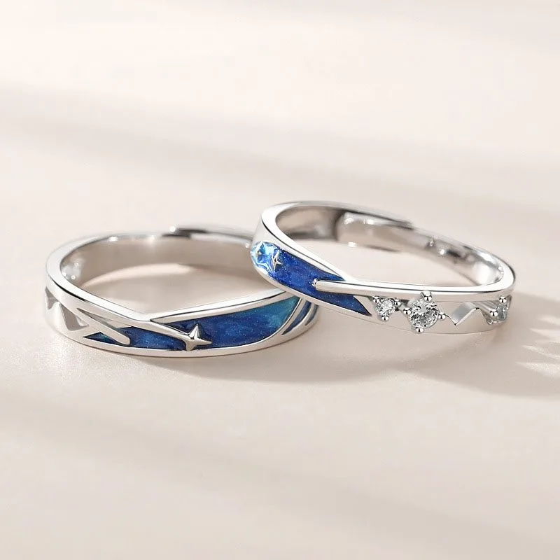 Nhẫn đôi Bạc Mưa Sao Băng Tình Yêu LILI 683215 1