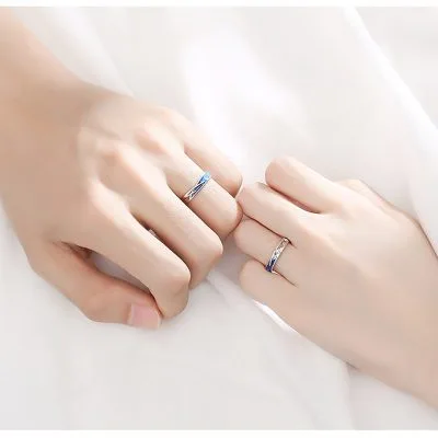 Nhẫn đôi Bạc Mưa Sao Băng Tình Yêu LILI 683215 3