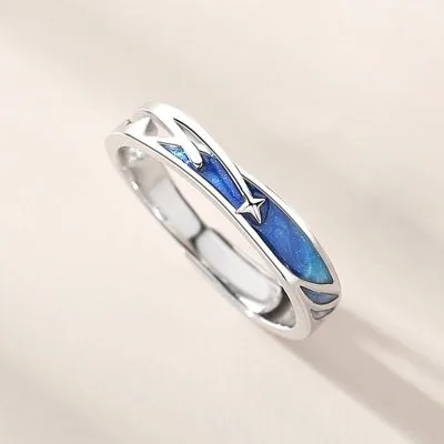 Nhẫn đôi Bạc Mưa Sao Băng Tình Yêu LILI 683215 7