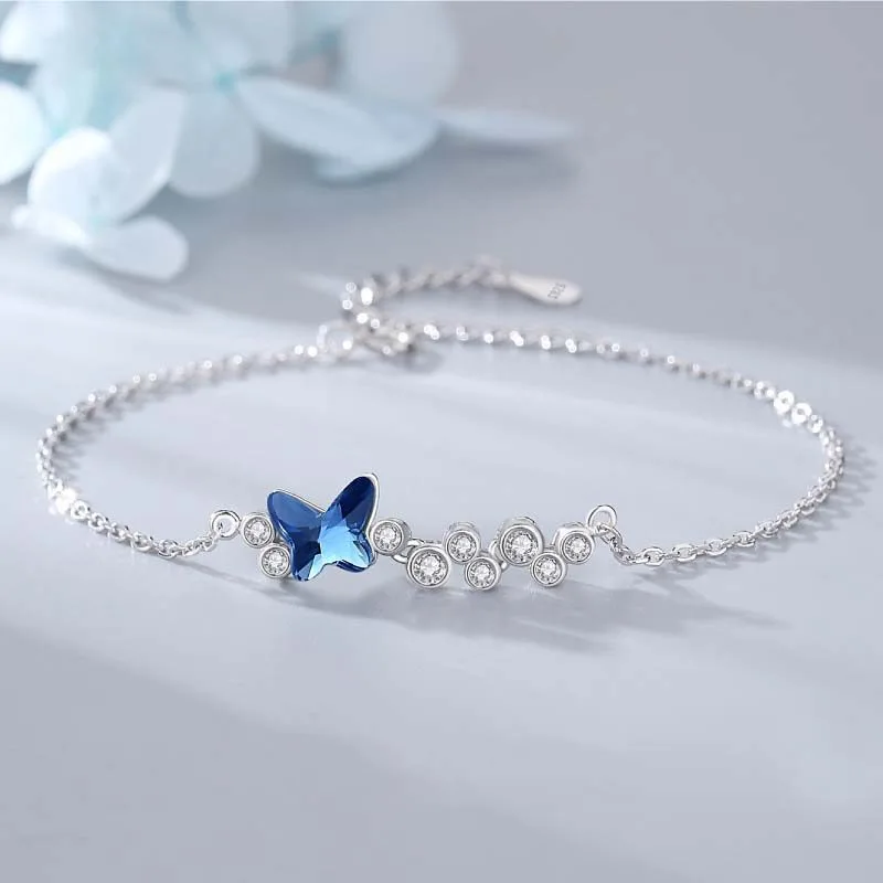 Vòng Tay Bạc Nữ đính Pha Lê Swarovski Bướm Xinh LILI 327692 5