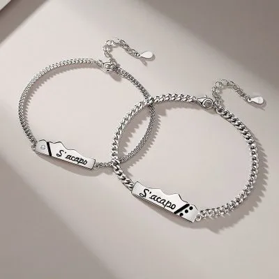 Lắc tay bạc cặp đôi đính đá CZ I Love You S'acapo LILI_241187_1