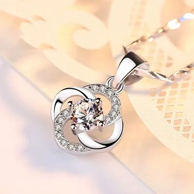 Mặt dây chuyền bạc nữ đính đá CZ cỏ 4 lá LILI_426865_1