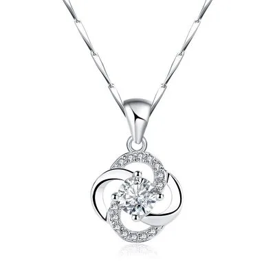 Mặt dây chuyền bạc nữ đính đá CZ cỏ 4 lá LILI_426865_5