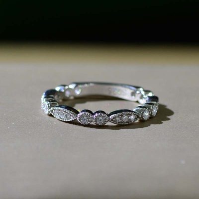 Nhẫn bạc nữ dạng ghép đính đá Carbon tổng hợp Ladonna LILI_696686_7