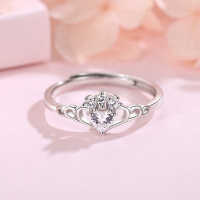 Nhẫn bạc nữ đính đá CZ vương miện công chúa LILI_155843_2