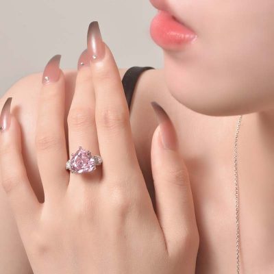 Nhẫn bạc nữ đính đá Carbon tổng hợp Keisha LILI_444358_3