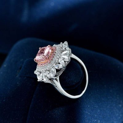 Nhẫn bạc nữ đính đá Carbon tổng hợp hình bông hoa hồng LILI_181488_4