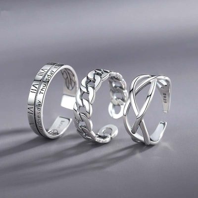 Bộ nhẫn bạc nữ nam thời trang cao cấp Manfred LILI_938144_2