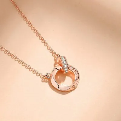 Dây chuyền bạc nữ đính đá CZ dạng nhẫn đôi Fall In Love LILI_748855_5