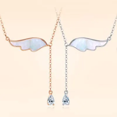 Dây chuyền bạc nữ đính đá CZ đôi cánh thiên thần LILI_759831_9