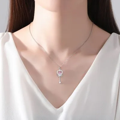 Dây chuyền bạc nữ đính đá CZ hình cây gậy phép thuật LILI_228751_4