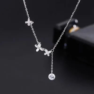 Dây chuyền bạc nữ đính pha lê CZ bướm xinh LILI_668226_5