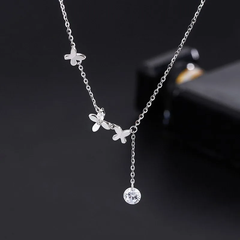 Dây chuyền bạc nữ đính pha lê CZ bướm xinh LILI_668226_5