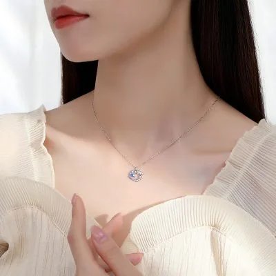 Dây chuyền bạc nữ mạ vàng đính đá CZ hình ngôi sao băng LILI_162286_1