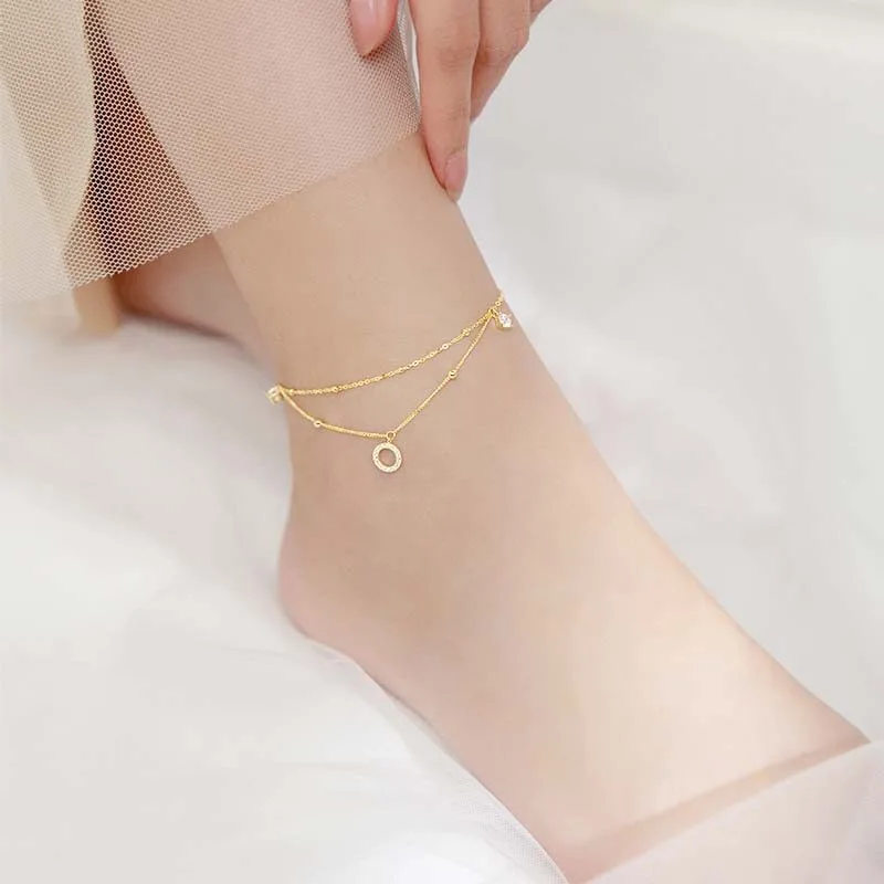 Lắc chân bạc nữ 2 tầng cao cấp Eirlys LILI_919288_2