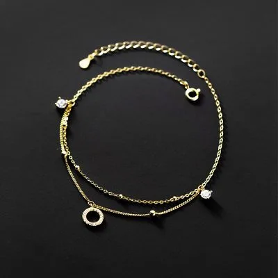 Lắc chân bạc nữ 2 tầng cao cấp Eirlys LILI_919288_4