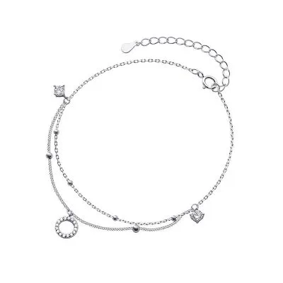 Lắc chân bạc nữ 2 tầng cao cấp Eirlys LILI_919288_5