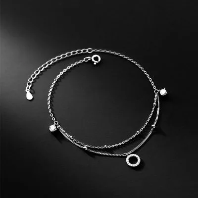Lắc chân bạc nữ 2 tầng cao cấp Eirlys LILI_919288_6