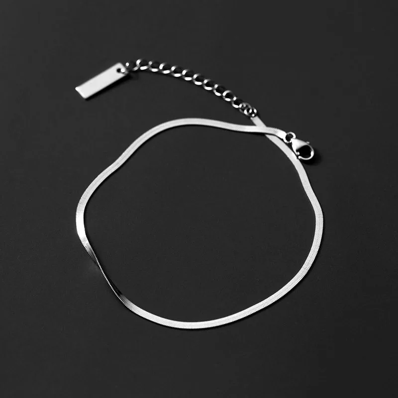 Lắc Chân Bạc Nữ Dạng Mì Dẹt LILI 227973 4