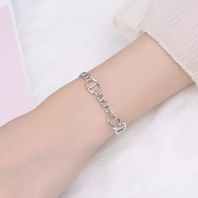 Lắc tay bạc nữ dạng chuỗi đơn giản Laverna LILI_281352_3