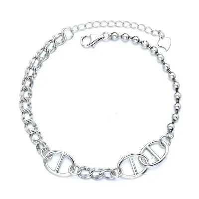 Lắc tay bạc nữ dạng chuỗi đơn giản Laverna LILI_281352_5