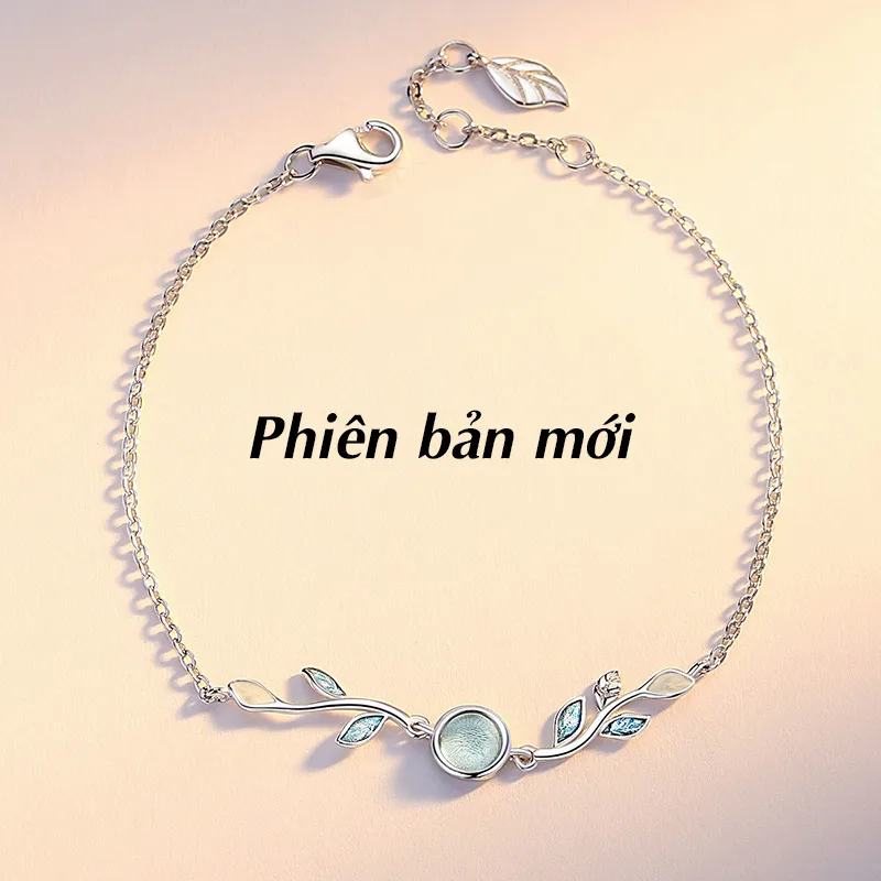 Lắc Tay Bạc Nữ đính đá CZ Hình Cành Lộc Non LILI 247931 16