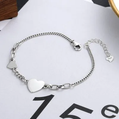 Lắc tay bạc nữ hình trái tim Mister Cutie LILI_785817_5