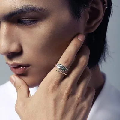 Nhẫn bạc nam hình cánh đại bàng Theophilus LILI_493324_7
