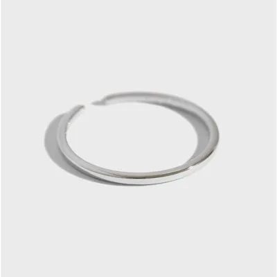 Nhẫn Bạc Nữ Chữ C Trơn đơn Giản Engelbert LILI 385128 1