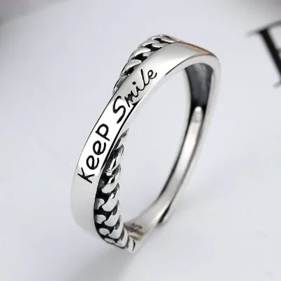 Nhẫn bạc nữ dạng vắt chéo Keep Smile LILI_737285_1