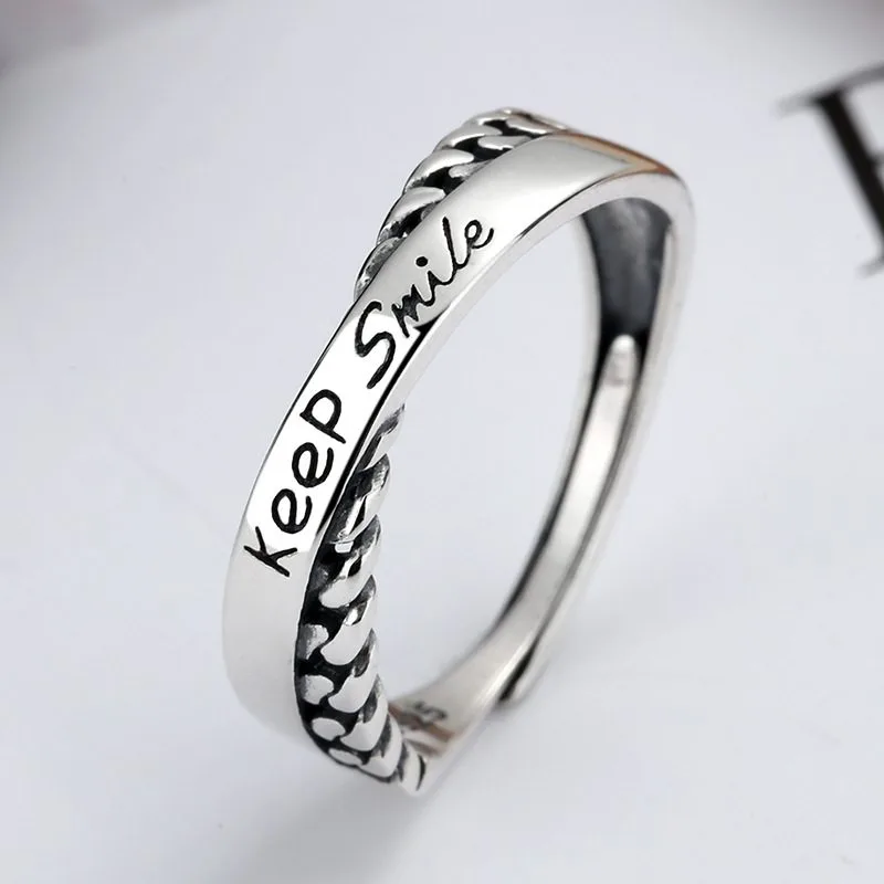 Nhẫn Bạc Nữ Dạng Vắt Chéo Keep Smile LILI 737285 1