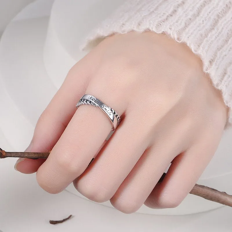 Nhẫn Bạc Nữ Dạng Vắt Chéo Keep Smile LILI 737285 3