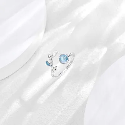 Nhẫn bạc nữ đính đá CZ hình cành lộc non LILI_765887_8