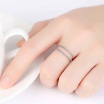 Nhẫn bạc nữ đơn giản 2 tầng dạng xoắn Shanley LILI_983154_10
