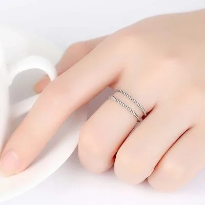 Nhẫn bạc nữ đơn giản 2 tầng dạng xoắn Shanley LILI_983154_10