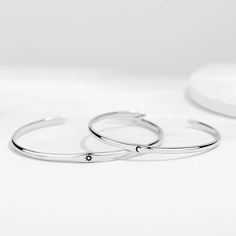 Vòng Tay Bạc Cặp đôi Tình Yêu Sun And Moon LILI 836993 2